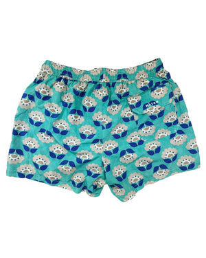 Kiton Swim Shorts L Seafoam Royal Blue Floral - Men Swimwear