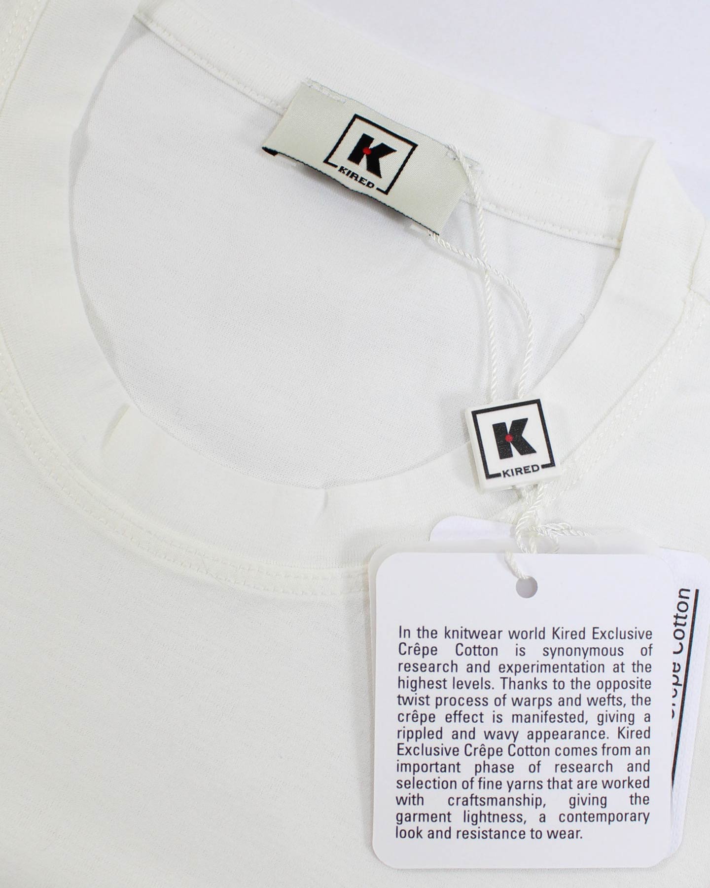 Kired Kiton T-Shirt White Crêpe Cotton
