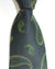Kiton Tie Dark Green Paisley Design - Sevenfold Necktie