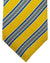 Kiton Silk Tie Orange Royal Blue Stripes Design - Sevenfold Necktie