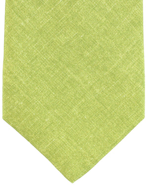 Kiton Tie Green Crosshatch Design - Sevenfold Necktie