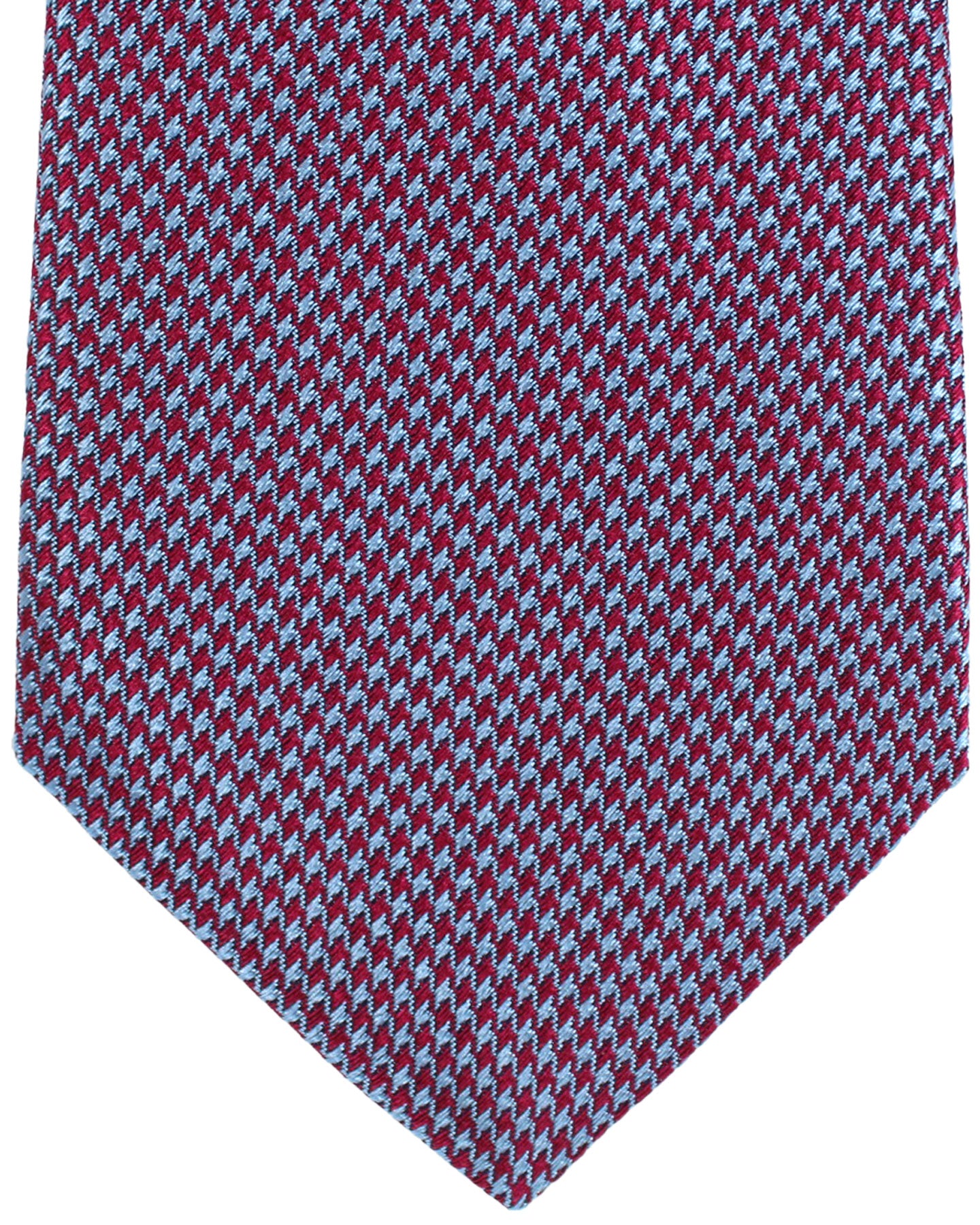 Kiton Dotted Houndstooth Silk Tie