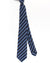 Kiton Sevenfold Tie Navy Blue Stripes - Wool