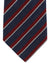 Kiton Sevenfold Tie Navy Maroon Stripes - Wool