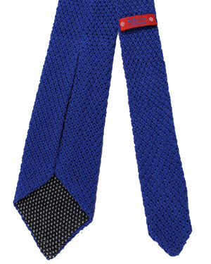 Kiton Narrow Tie Royal Blue Knitted Necktie - Cipa 1960 FINAL SALE