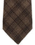 Kiton Silk Tie Brown Gingham Design - Sevenfold Necktie