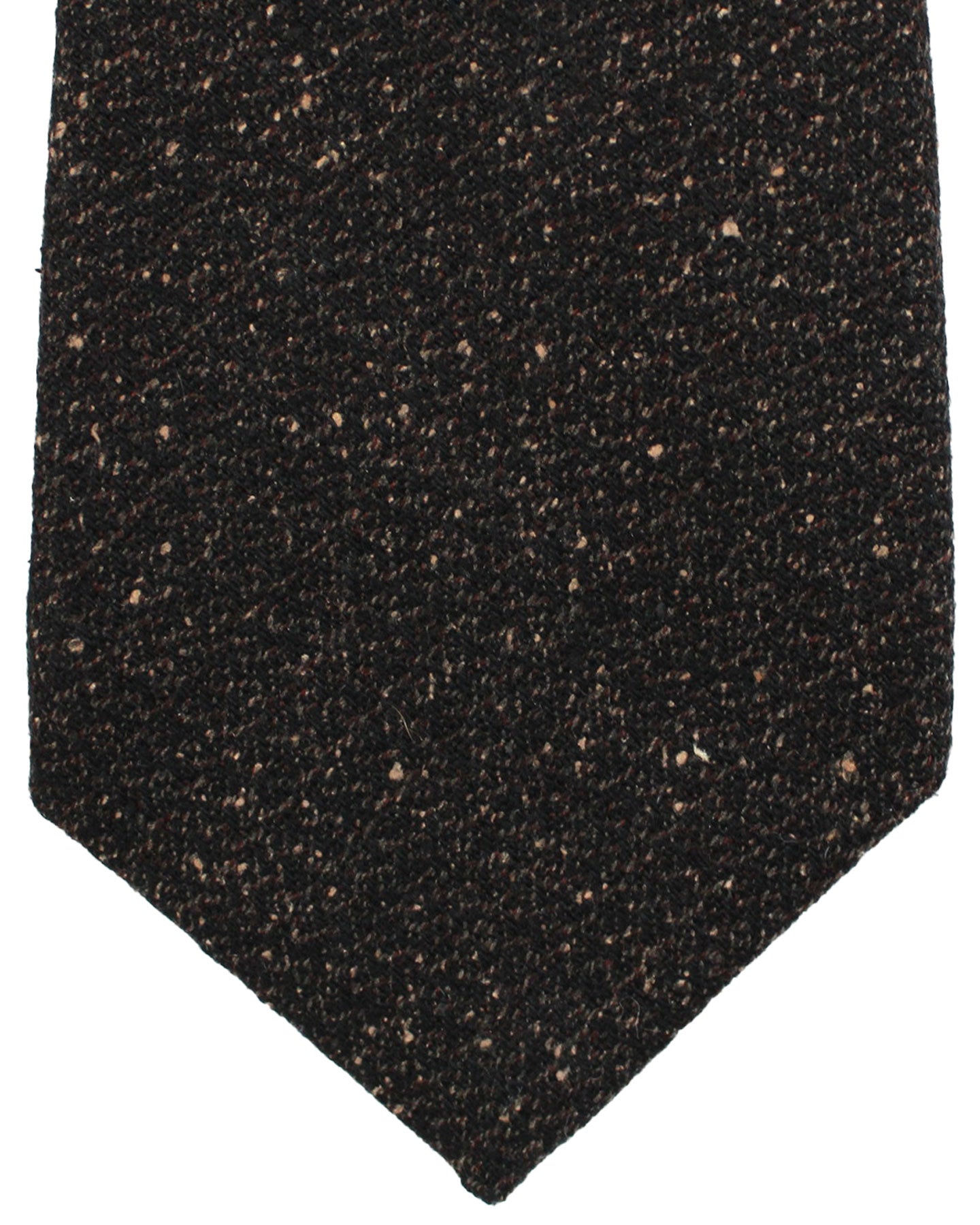 Kiton Silk Tie Brown Speckles Design - Sevenfold Necktie