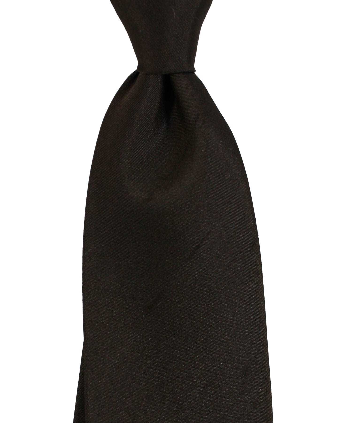 Kiton Silk Tie Brown Grosgrain Design - Sevenfold Necktie