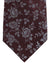 Kiton Silk Tie Maroon Gray Floral Design - Sevenfold Necktie