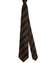 Kiton Silk Tie Brown Stripes Design - Sevenfold Necktie