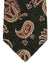 Kiton Silk Tie Forest Green Red Navy Paisley Design - Sevenfold Necktie