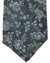 Kiton Silk Tie Gray Silver Floral Design - Sevenfold Necktie