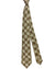 Kiton Silk Tie Taupe White Silver Plaid Design - Sevenfold Necktie