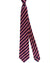 Kiton Tie Red Dark Blue Stripes - Sevenfold Necktie