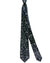 Kiton Silk Tie Black Gray Floral Design - Sevenfold Necktie