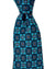 Kiton Tie Teal Aqua Brown Medallions - Sevenfold Necktie