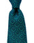 Kiton Tie Dark Blue Green Geometric - Sevenfold Necktie