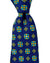 Kiton Tie Navy Aqua Olive Geometric - Sevenfold Necktie