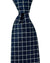 Kiton Tie Dark Blue Silver Check - Sevenfold Necktie