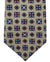 Kiton Tie Taupe Maroon Blue Geometric - Sevenfold Necktie