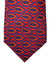 Kiton Tie Red Royal Blue Olive Leaves - Sevenfold Necktie