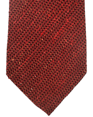 Kiton Tie Orange Stripes - Sevenfold Necktie