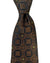 Kiton Tie Brown Midnight Blue Olive Medallion - Sevenfold Necktie