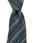 Kiton Silk Wool Linen Tie Gray Stripes Design - Sevenfold Necktie