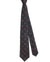 Kiton Wool Silk Tie Black Maroon Dark Blue Geometric Design - Sevenfold Necktie