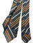 Kiton Silk Tie Gray Orange Taupe Stripes Design - Sevenfold Necktie