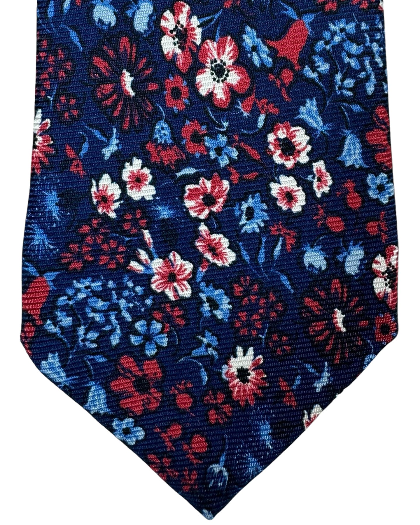 Newest KITON SILK Mens Luxury Tie Blue Floral