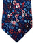 Kiton Silk Tie Dark Blue Red Floral Design - Sevenfold Necktie