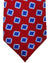 Kiton Sevenfold Tie Red Royal Blue Design