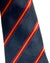 Kiton Sevenfold Tie Black Maroon Orange Stripes