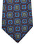 Kiton Sevenfold Tie Maroon Blue Brown Medallion Design