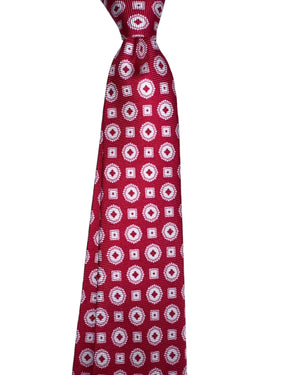 Kiton Tie White Lobster Red 