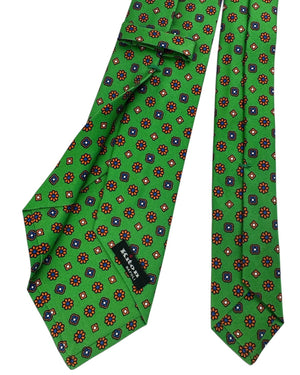 Kiton Sevenfold Tie Green Design
