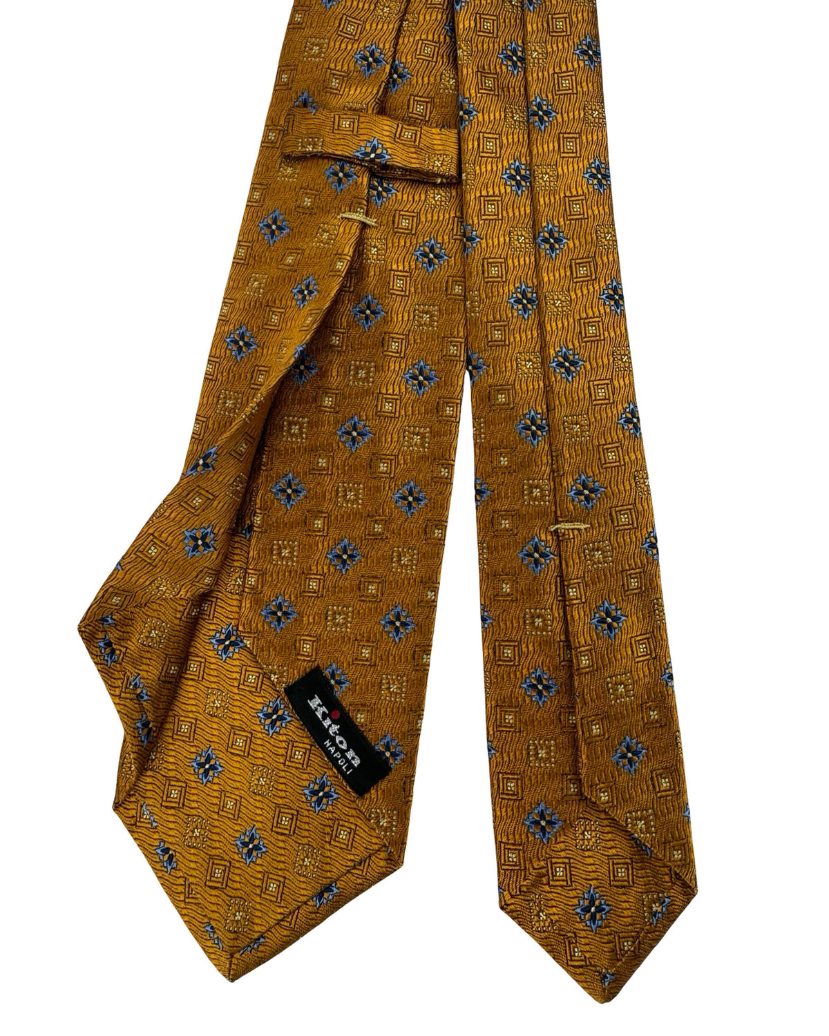 Kiton Sevenfold Tie Copper Design Jacquard