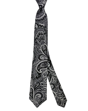 Kiton Sevenfold Tie Gray Ornamental