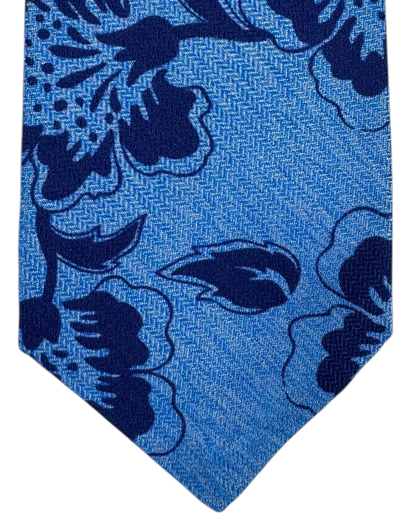 Kiton Sevenfold Tie Blue Floral