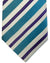 Kiton Sevenfold Tie White Aqua Purple Stripes