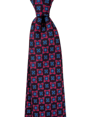 Kiton Tie Purple Pink Medallion Design - Sevenfold Necktie (Copy)