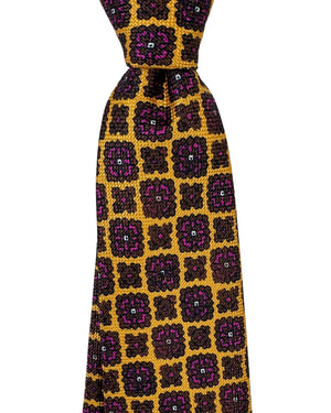 Kiton Tie Olive Brown - Luxury Sevenfold Necktie