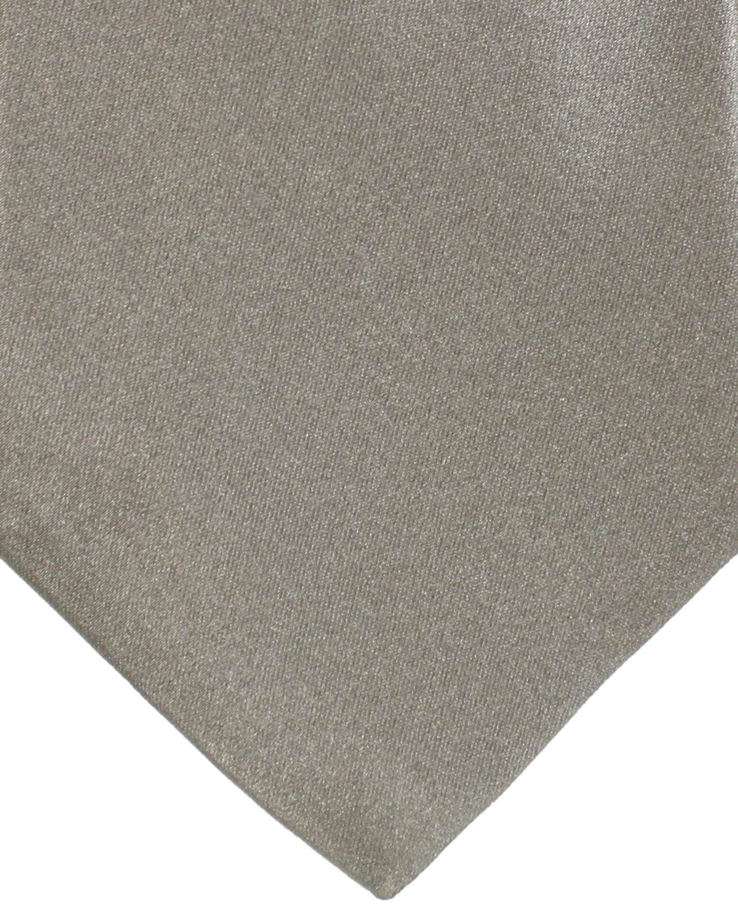 Kiton Silk Tie Gray Solid - Sevenfold Necktie