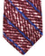 Kiton Silk Tie Maroon Royal Blue Herringbone Design - Sevenfold Necktie