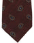 Kiton Wool Cotton Tie Maroon Gray Pailsey Design - Sevenfold Necktie