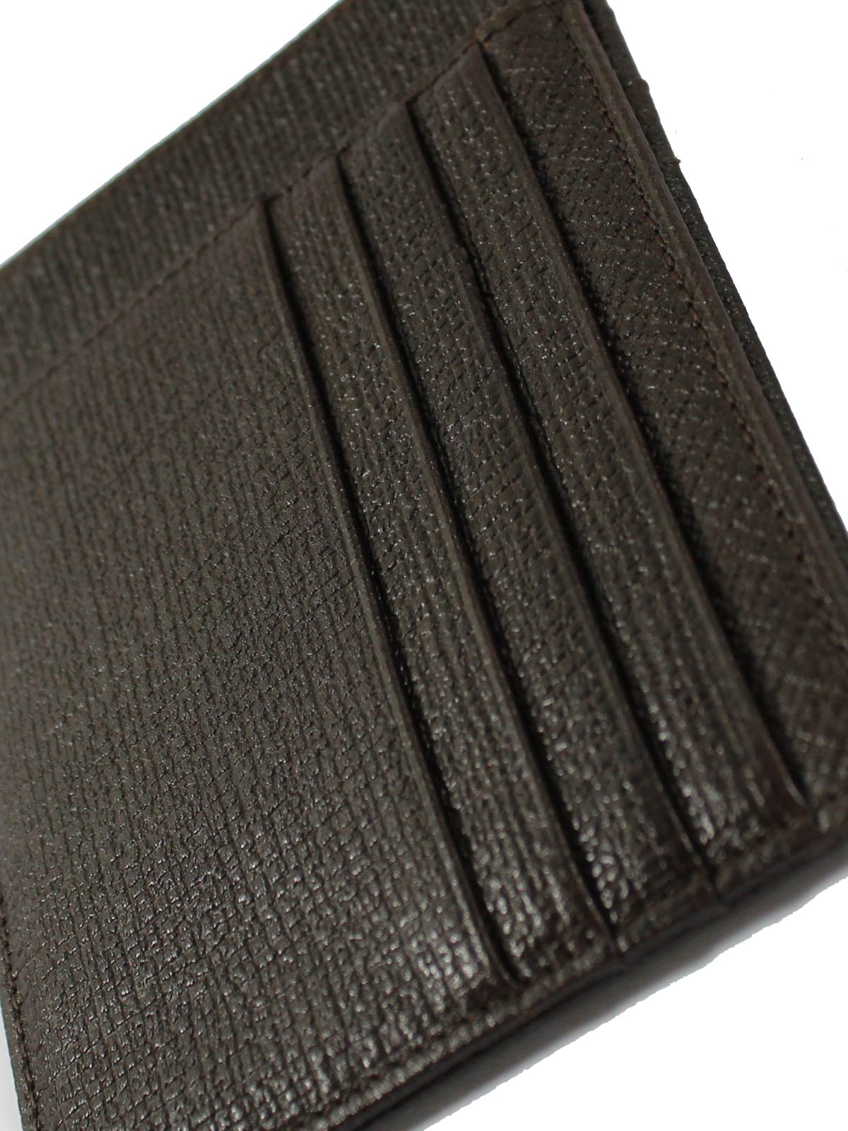 Kiton Wallet - Dark Brown Grain Leather Men Wallet Credit Card Holder - Tie  Deals