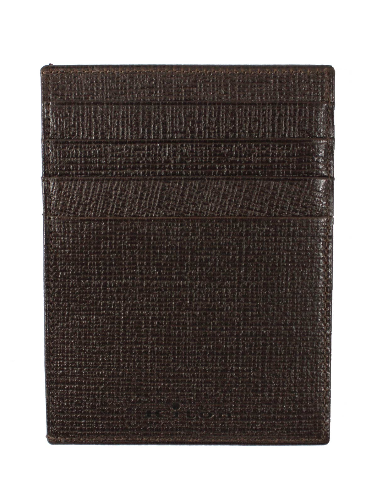 Kiton Wallet - Dark Brown Grain Leather Men Wallet Credit Card Holder - Tie  Deals