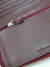 Kiton Men Wallet - Large Bordeaux Grain Leather Zip Wallet