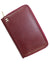 Kiton Men Wallet - Large Bordeaux Grain Leather Zip Wallet